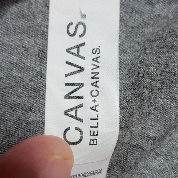 Bella Canvas LS Grey & Burgundy Unisex Baseball Tee "Rodeo Time" - Size Large - Picture 5 of 6